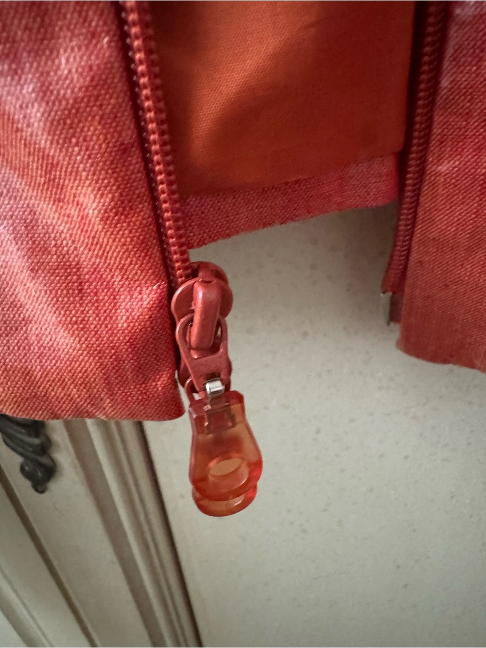 Red Cropped Zip-Front Jacket - Picture 5 of 5
